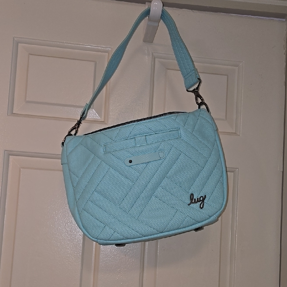 Lug Aqua Quilted Shoulder Bag